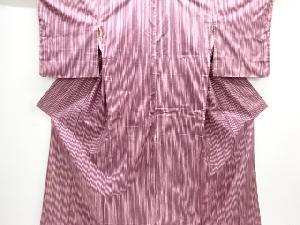 アンティーク　縞模様本場大島紬着物(染)